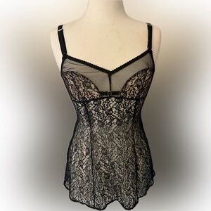 Victoria’s Secret Black Lace Babydoll Lingerie